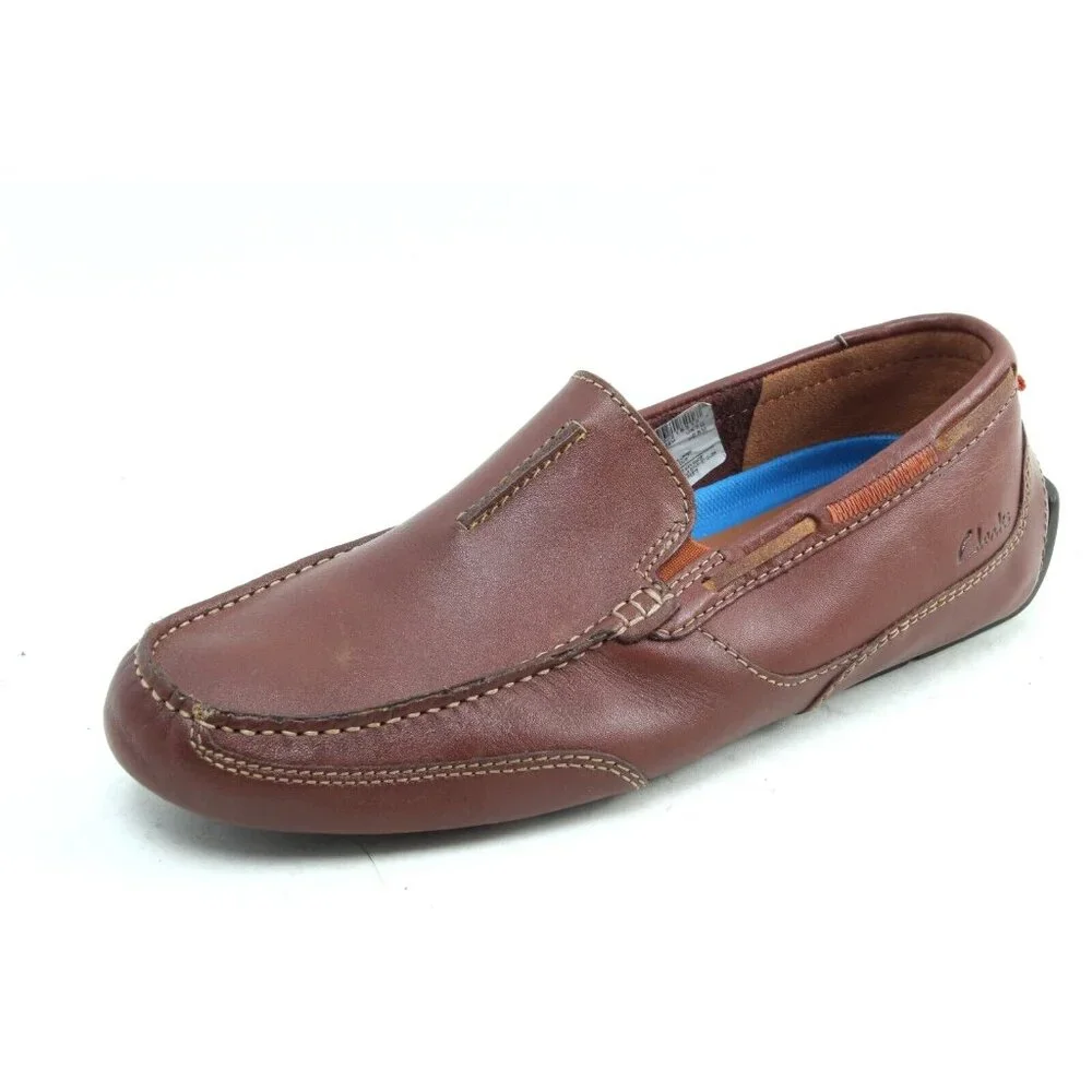 Clarks Markman Seam Loafers Dark Tan Mens Sz 8 M Shoes